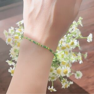 HAND MADE green miyuki beeds bracelet